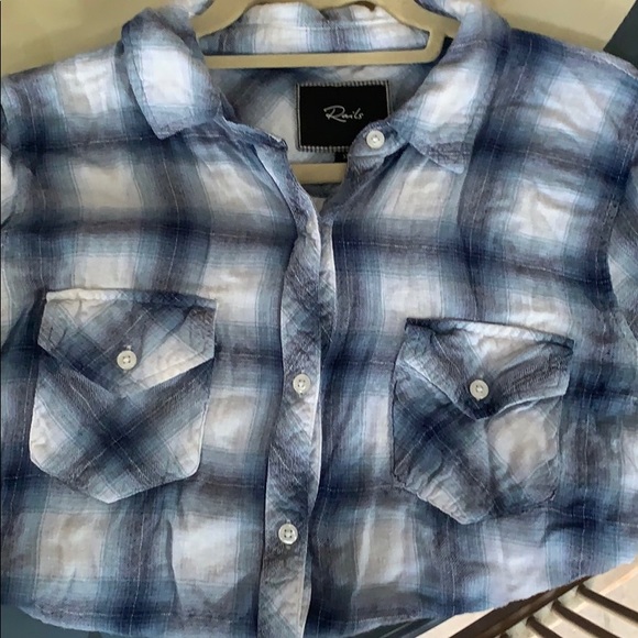 Rails blue plaid button down - Picture 3 of 4